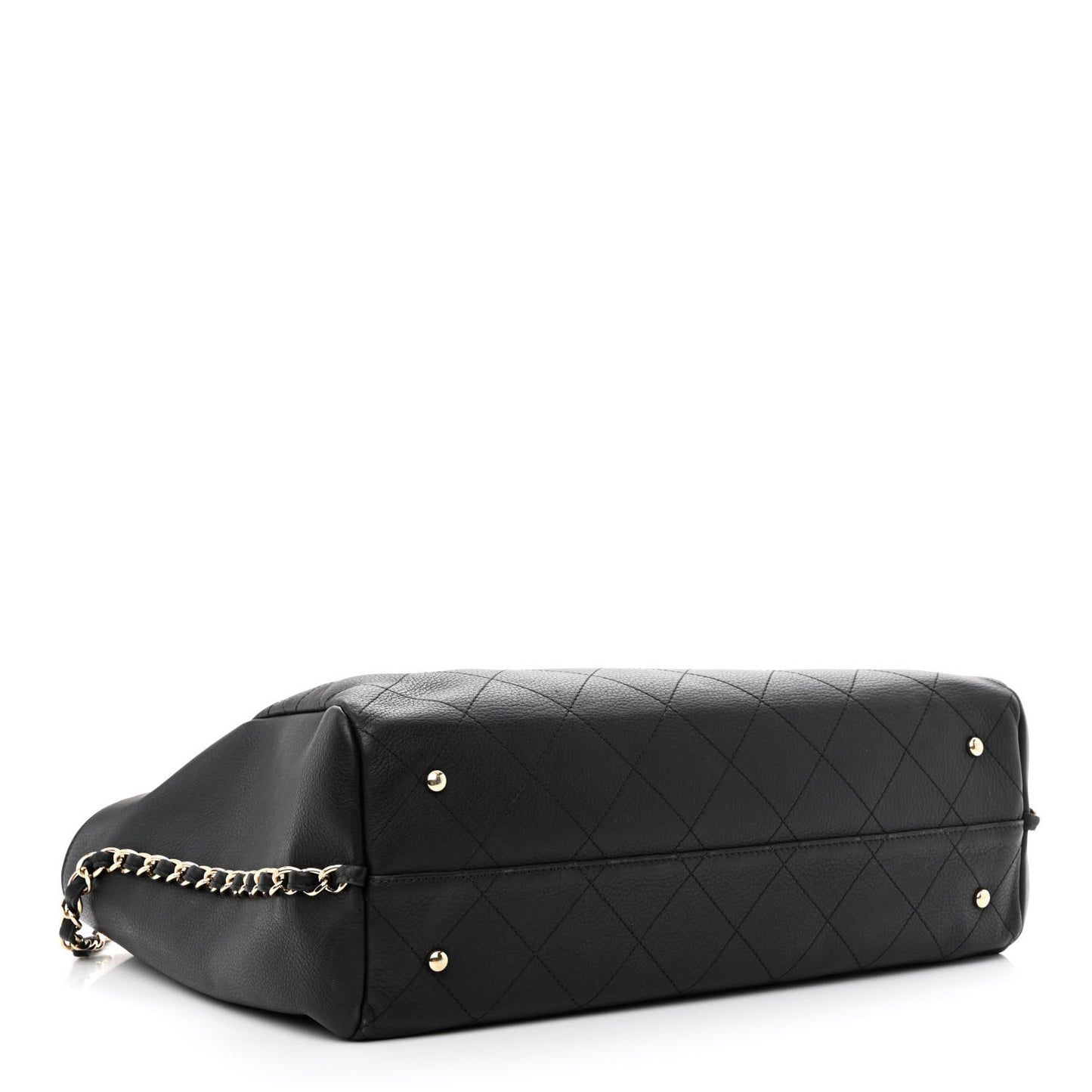 Bullskin Stitched Large Shopping Bag Black