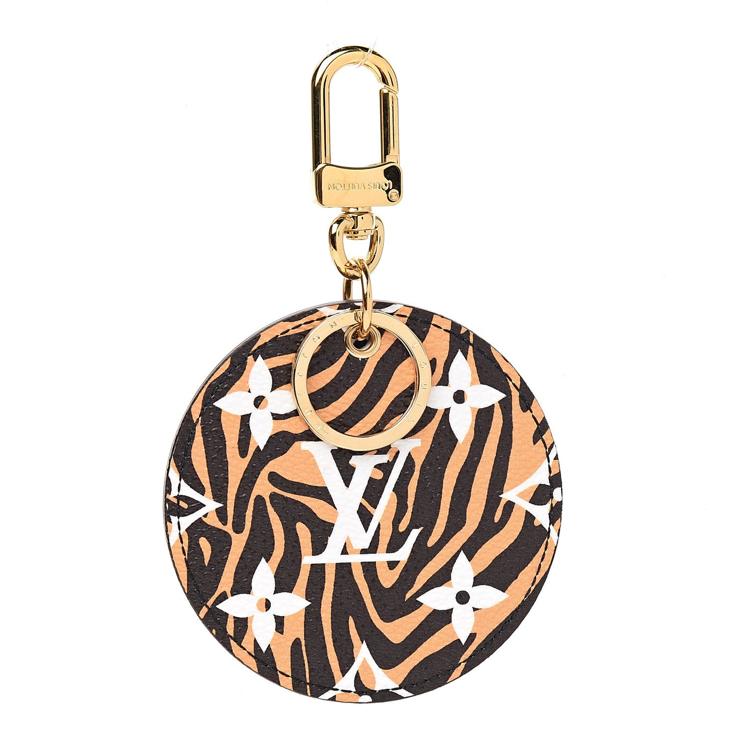 Monogram Giant Jungle Bag Charm Key Holder Black