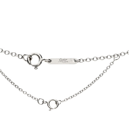 Cartier 18K White Gold Diamond .45ctw Hindu Floral Pendant Necklace 5 of 5