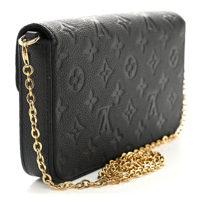 Louis Vuitton Empreinte Pochette Felicie Chain Wallet Black 4 of 10
