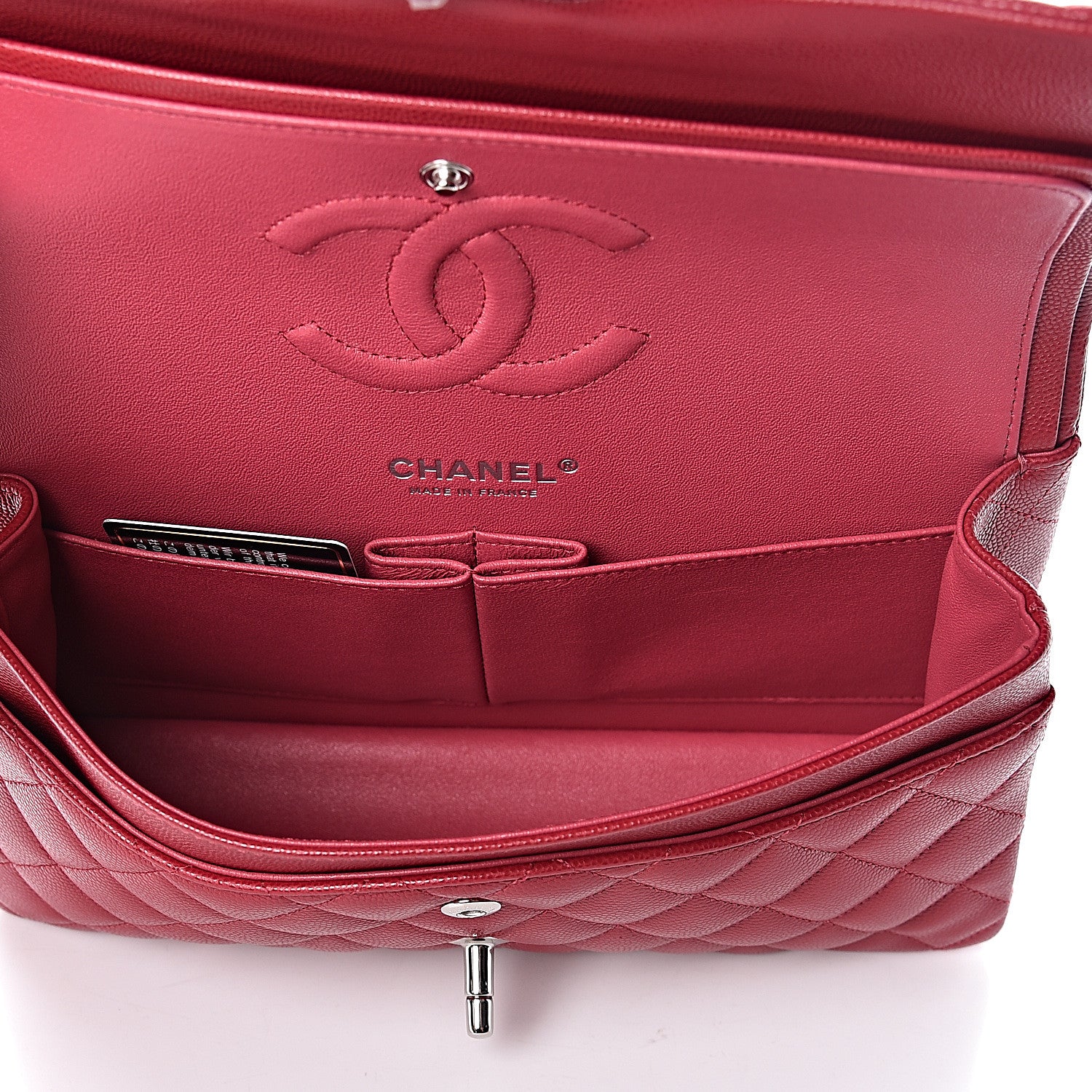 Chanel Caviar Quilted Medium Double Flap Pink 5 of 11