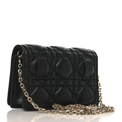 Christian Dior Lambskin Cannage Mini Waist Pouch on Chain Black 3 of 10