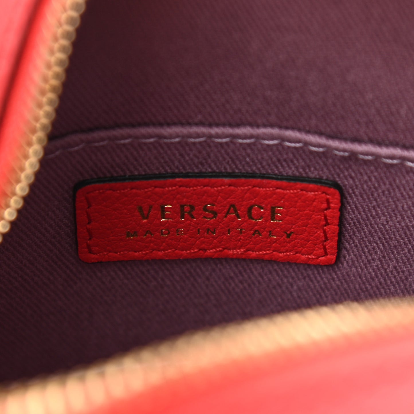 Calfskin La Medusa Round Camera Bag Red
