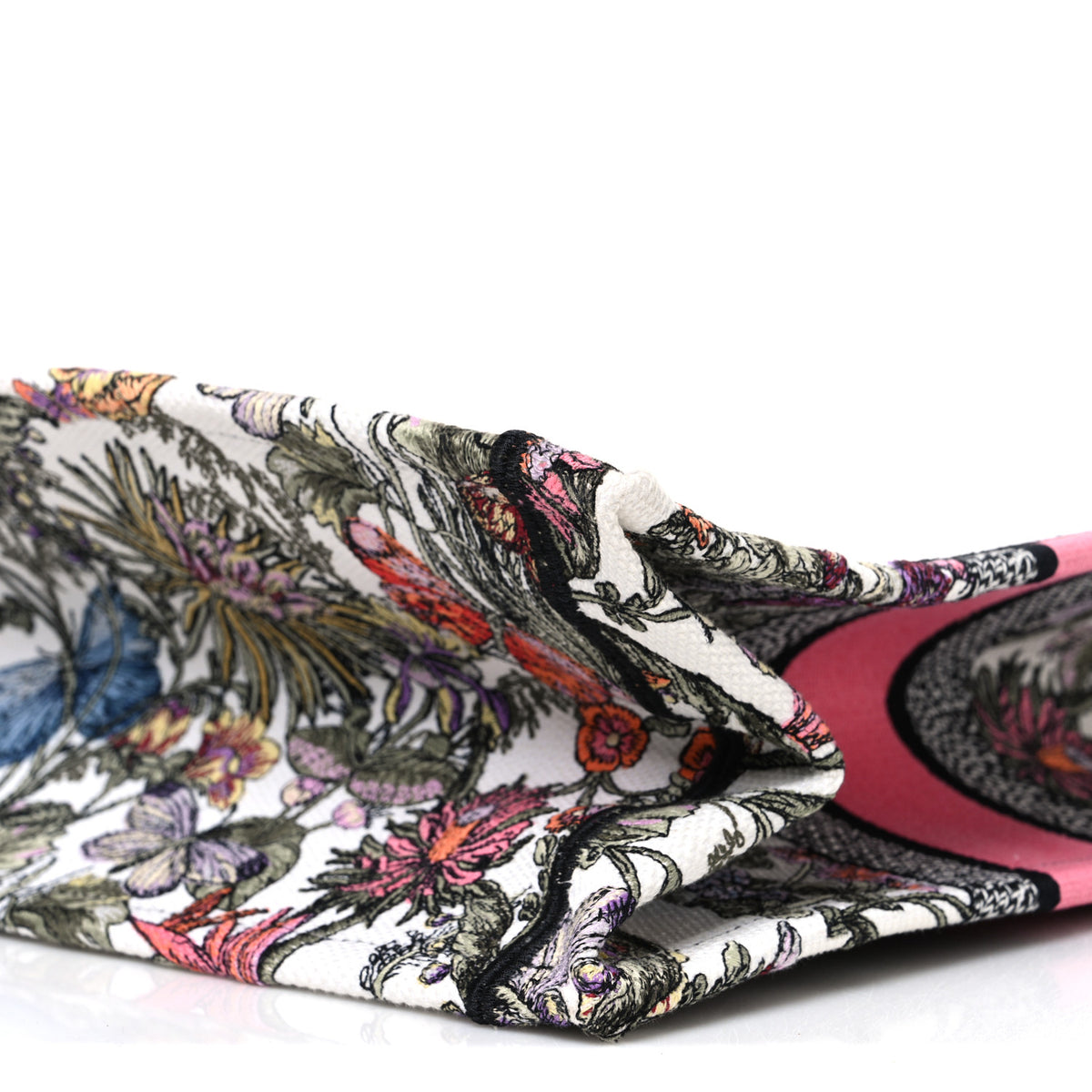 Christian Dior Canvas Embroidered Medium Mexico Millefiori Book Tote White Multicolor 10 of 10