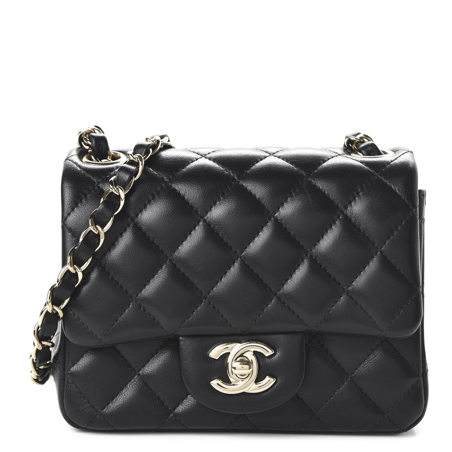 Chanel Lambskin Quilted Mini Square Flap Black 1 of 11