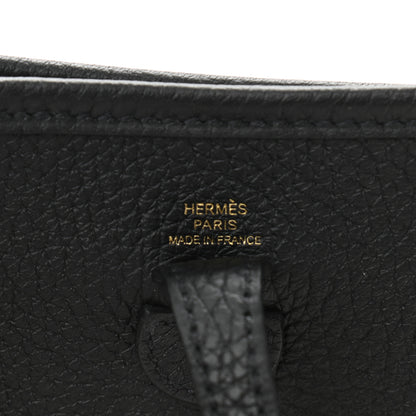 Hermes Taurillon Clemence Evelyne TPM Black 6 of 10
