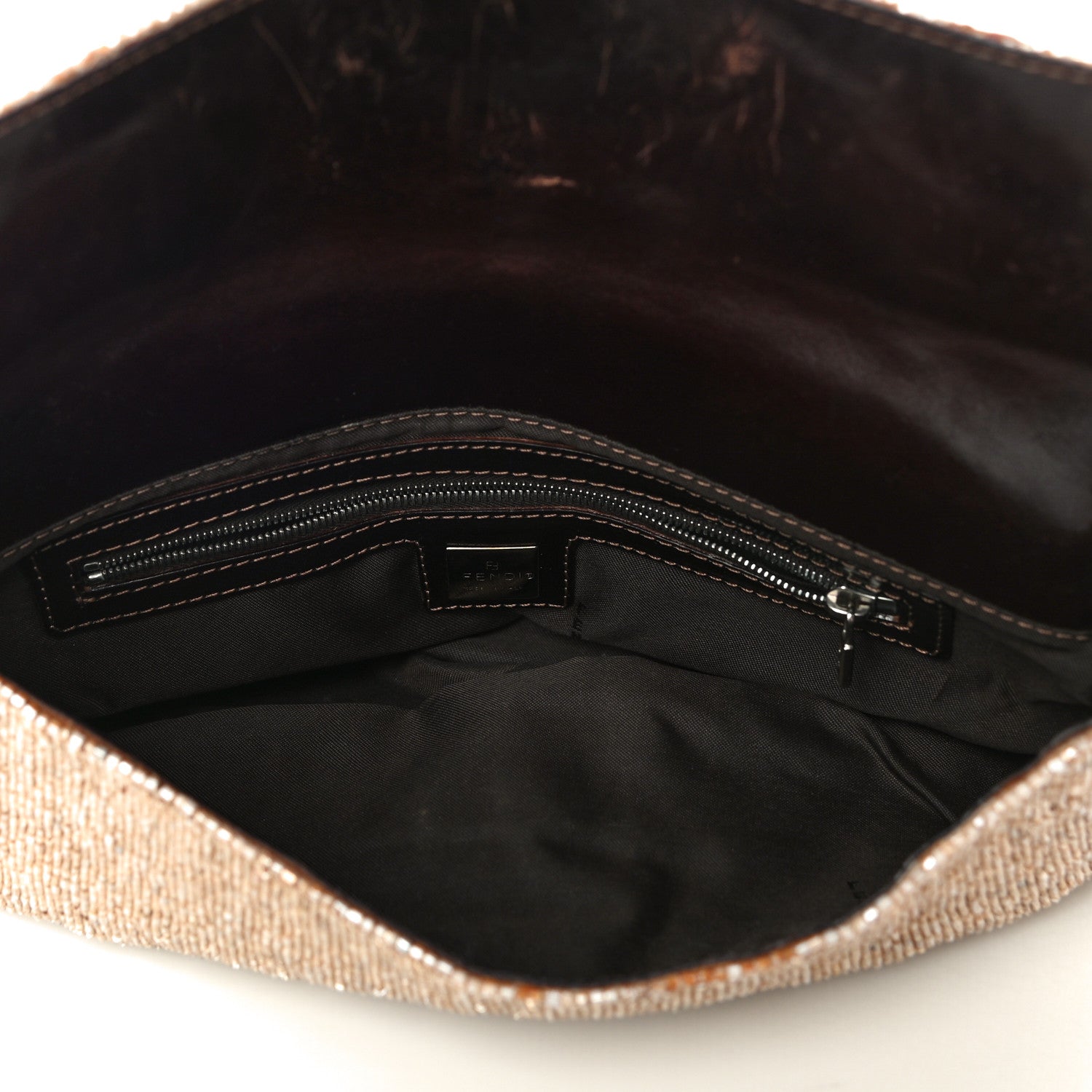 Fendi Beaded Baguette Beige 4 of 17