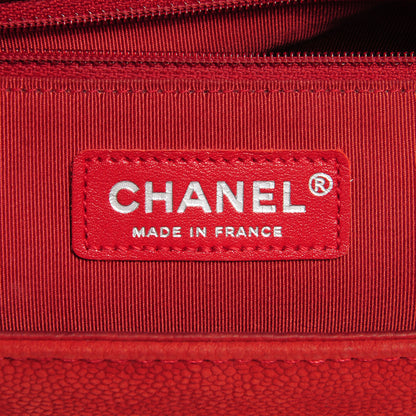 Chanel Iridescent Caviar Large Boy Flap Red 6 of 8