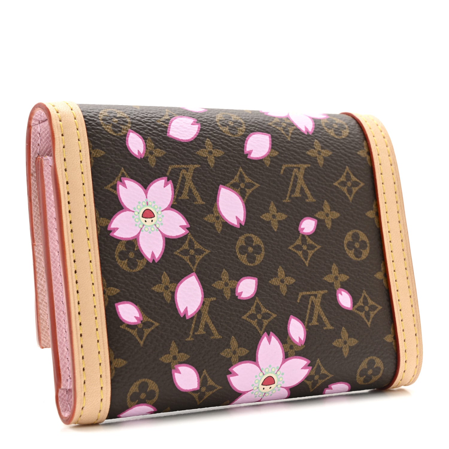 Louis Vuitton LV X TM Monogram Cherry Blossom Victorine Wallet Sakura Brown 3 of 7