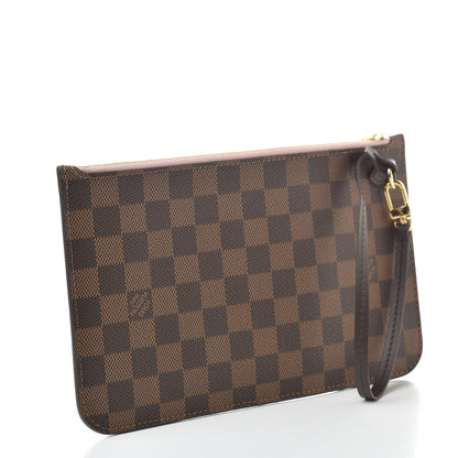 Louis Vuitton Damier Ebene Neverfull MM GM Pochette Rose Ballerine 3 of 8
