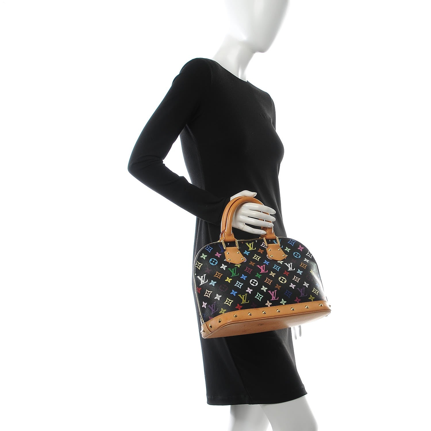 Louis Vuitton Monogram Multicolor Alma Black 2 of 11