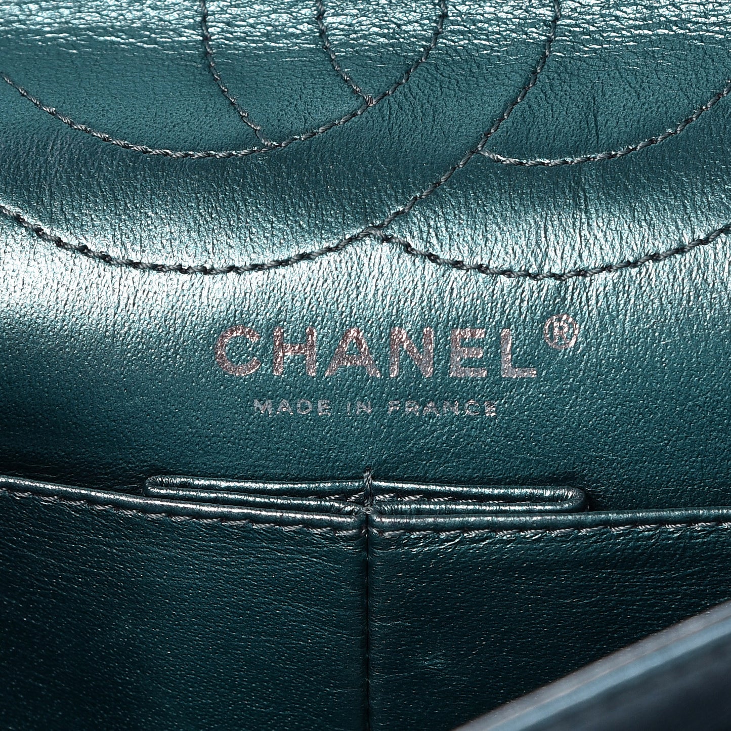 Metallic Calfskin Quilted 2.55 Reissue 226 Flap Turquoise