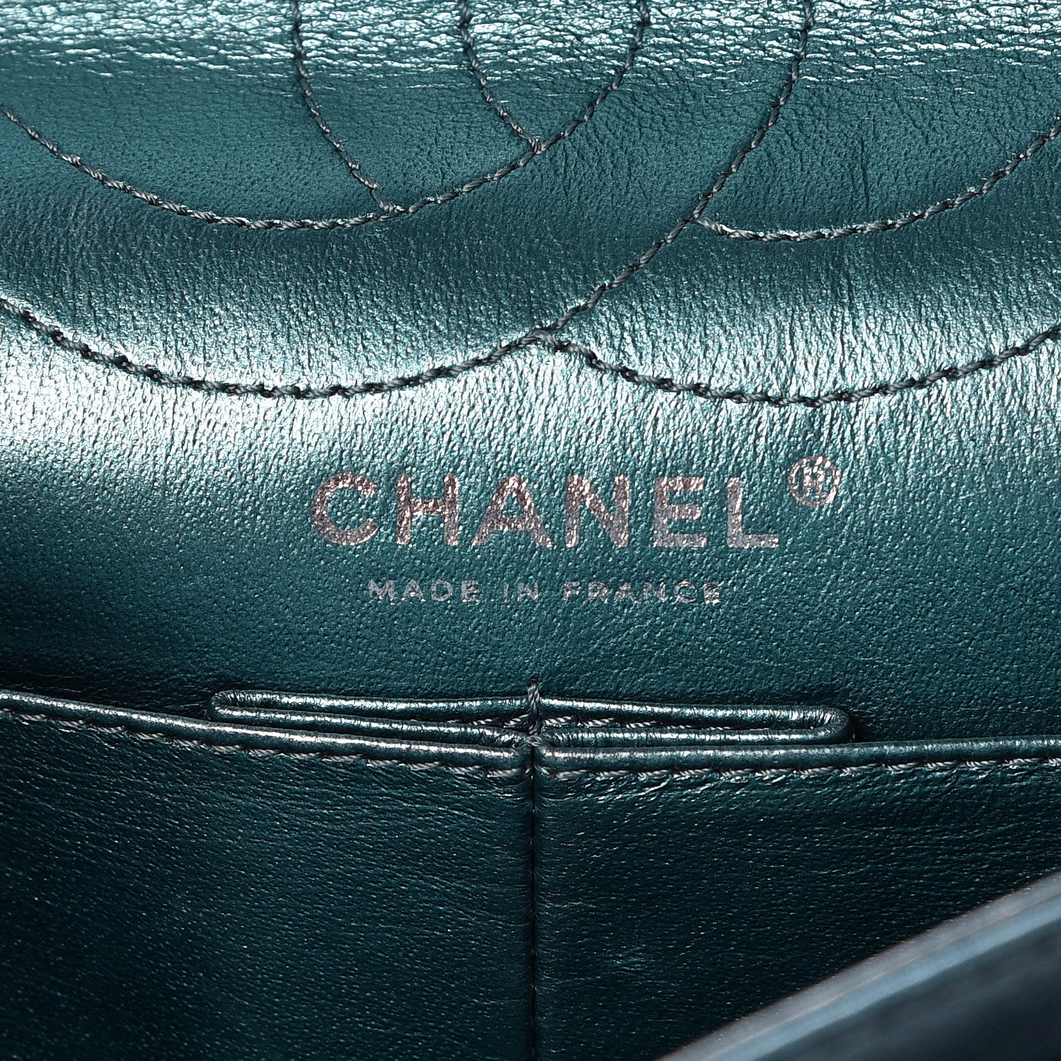 Chanel Metallic Calfskin Quilted 2.55 Reissue 226 Flap Turquoise 8 of 23