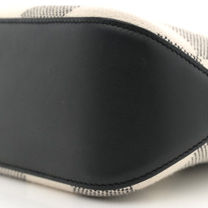 Hermes Swift H Canvas Cabas H En Biais 27 Black Ecru 10 of 11