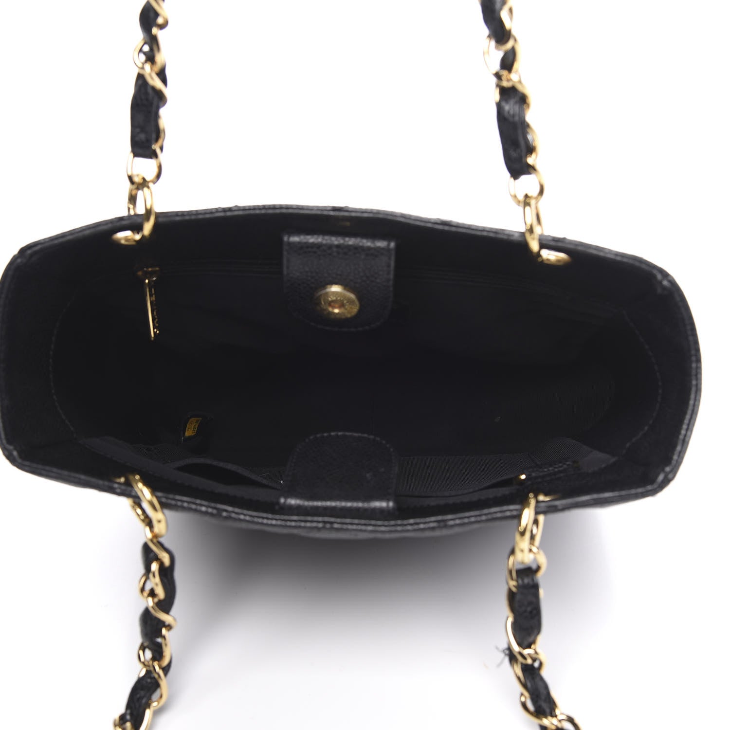 Chanel Caviar Quilted Petit Shopping Tote PST Black 5 of 14