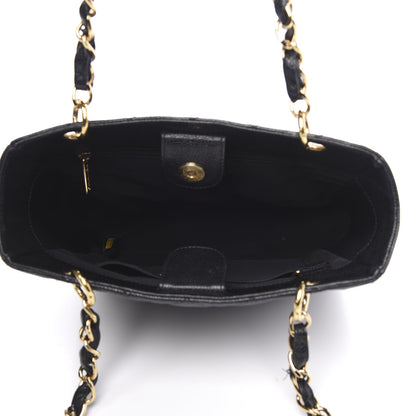 Chanel Caviar Quilted Petit Shopping Tote PST Black 5 of 14