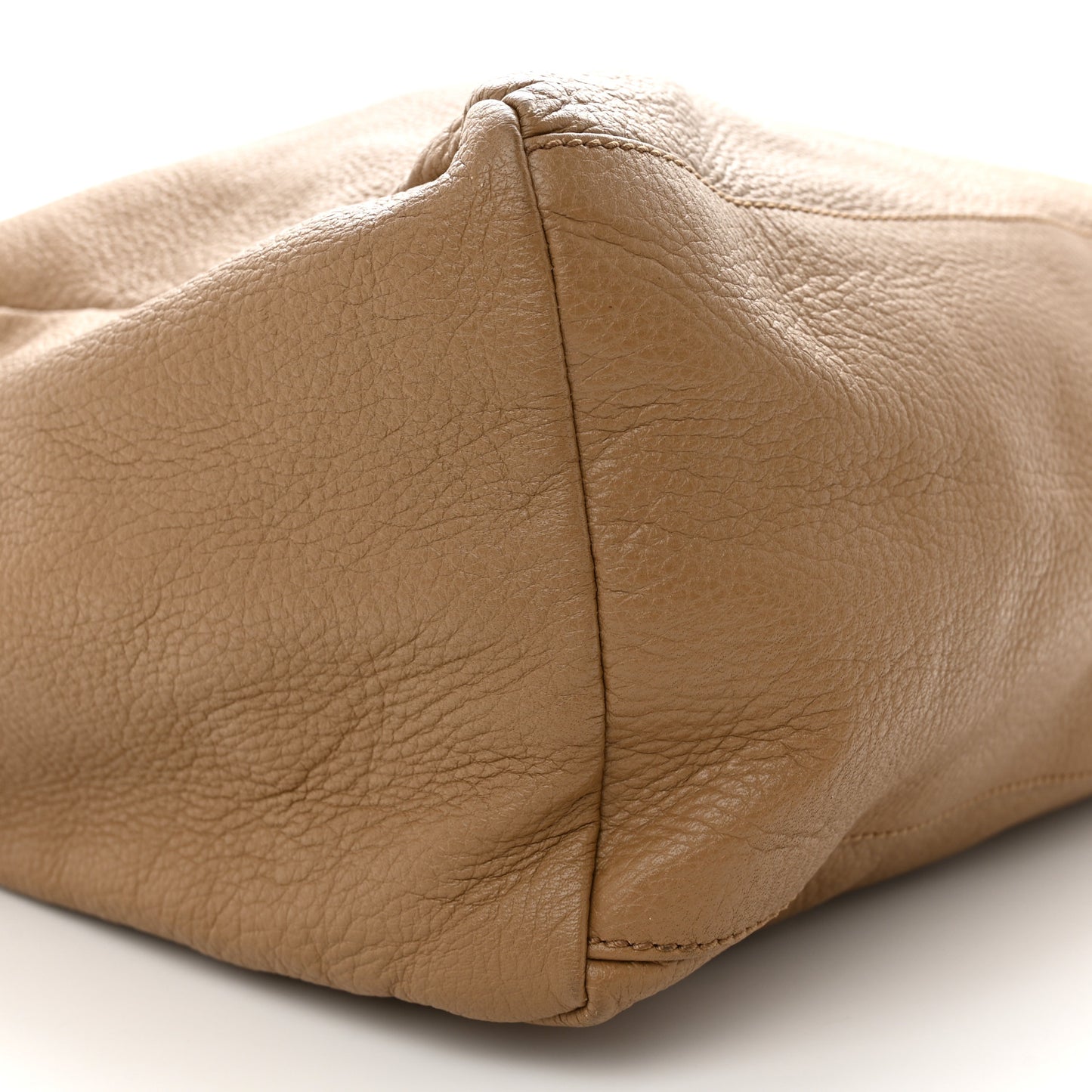 Pebbled Calfskin Large Jungle Tote Natural Tan