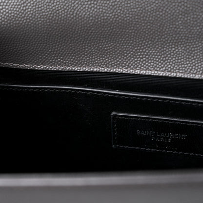 Saint Laurent Grain De Poudre Medium Classic Monogram Kate Satchel Earth Grey 11 of 15