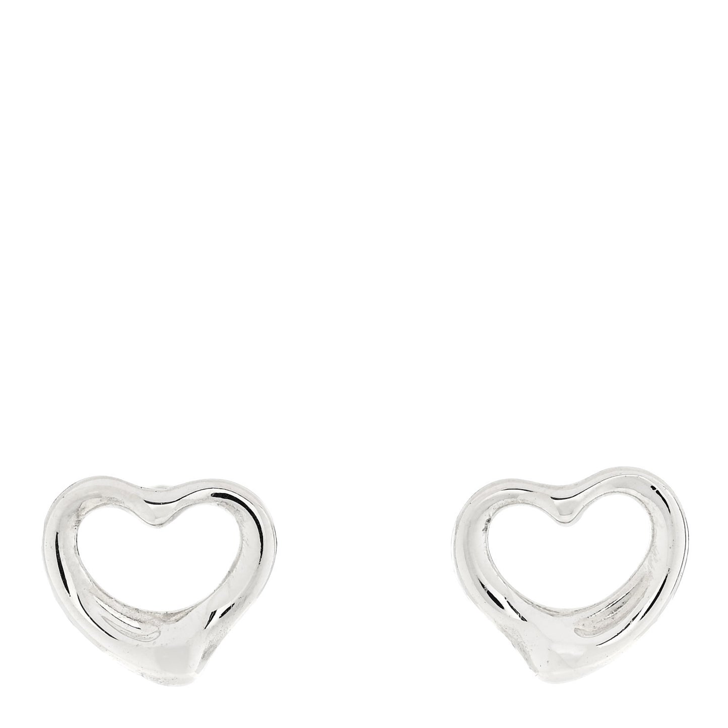 Sterling Silver Elsa Peretti 11mm Open Heart Earrings