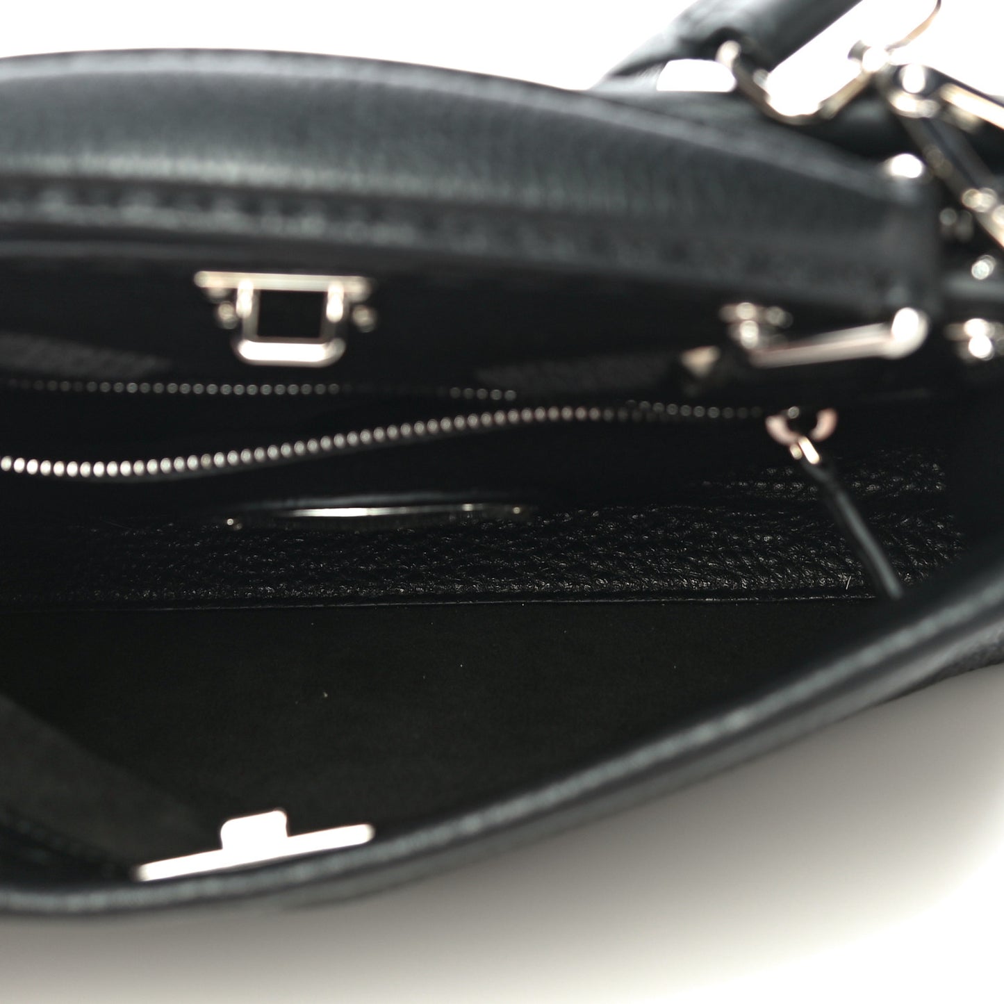 Cuoio Romano Selleria Monster Eyes Mini Peekaboo Iconic Fit Satchel Black