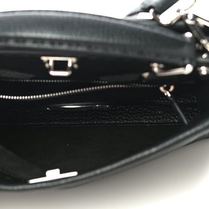 Fendi Cuoio Romano Selleria Monster Eyes Mini Peekaboo Iconic Fit Satchel Black 5 of 10