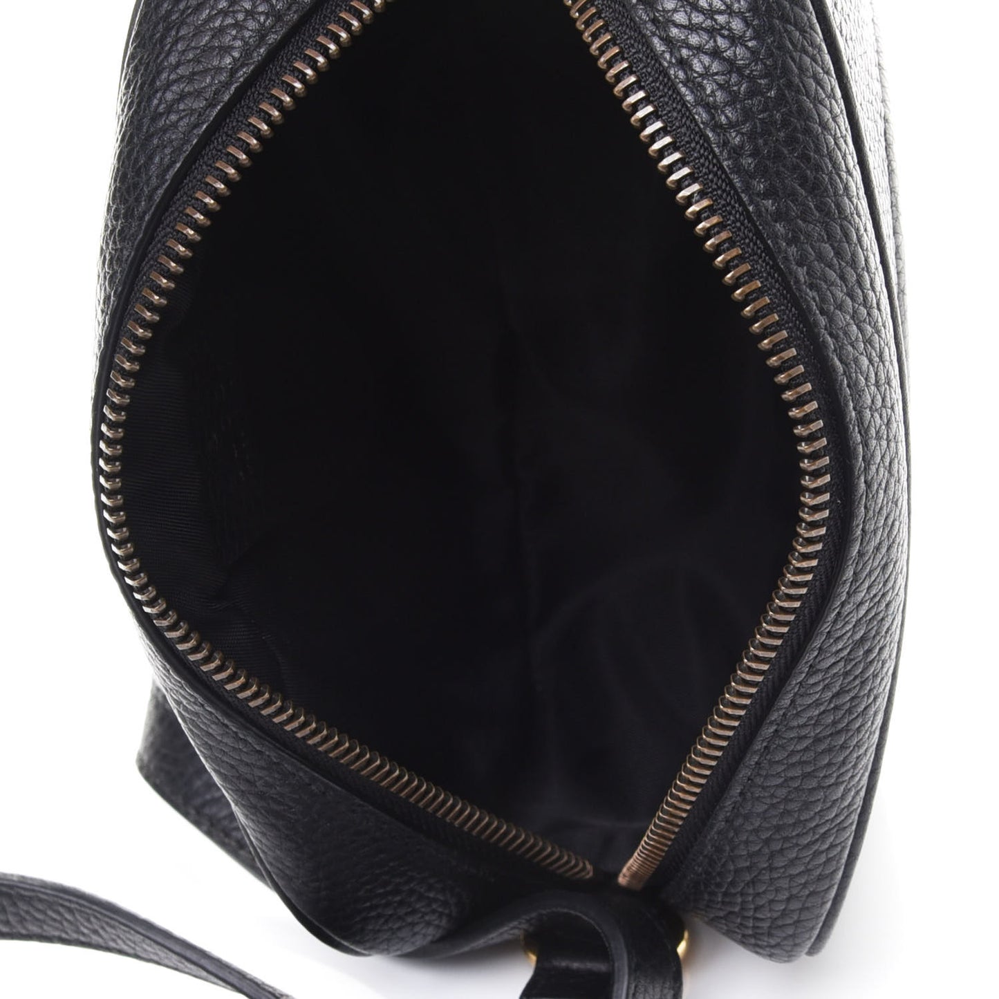 Pebbled Calfskin Mini Soho Disco Bag Black