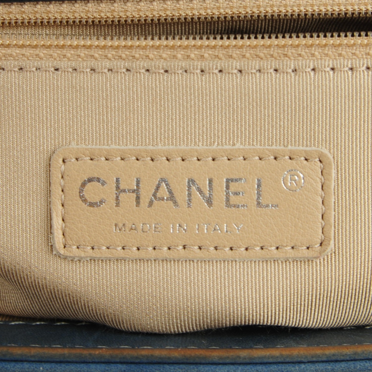 Chanel Faded Calfskin Quilted Large Boy Flap Blue 7 of 10