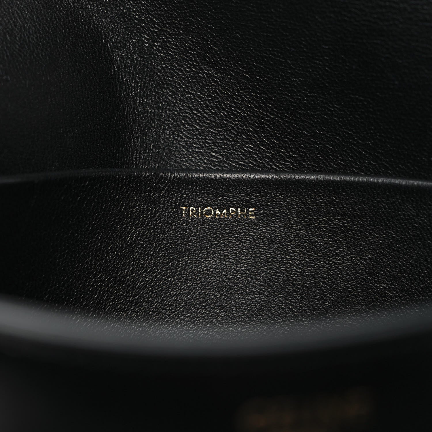 Celine Shiny Calfskin Triomphe Shoulder Bag Black 7 of 9
