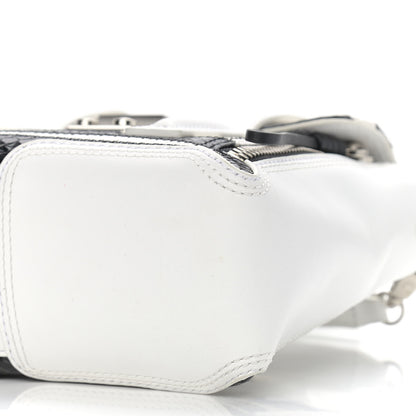 3.1 Phillip Lim Snakeskin Calfskin Mini Pashli Satchel Black White 9 of 13