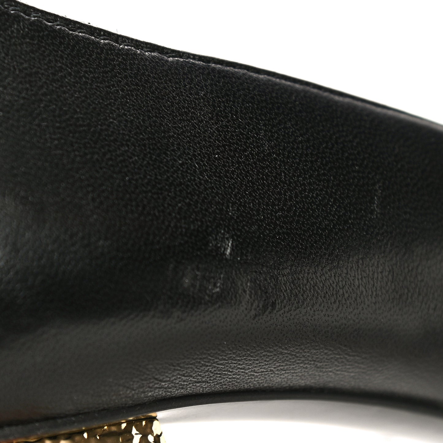 Lambskin Grosgrain Cap Toe Egyptian Amulet CC Pumps 40.5 Black