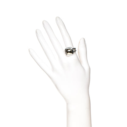 David Yurman Sterling Silver 18K Yellow Gold 11mm Albion Dome Ring 58 8.5 2 of 5