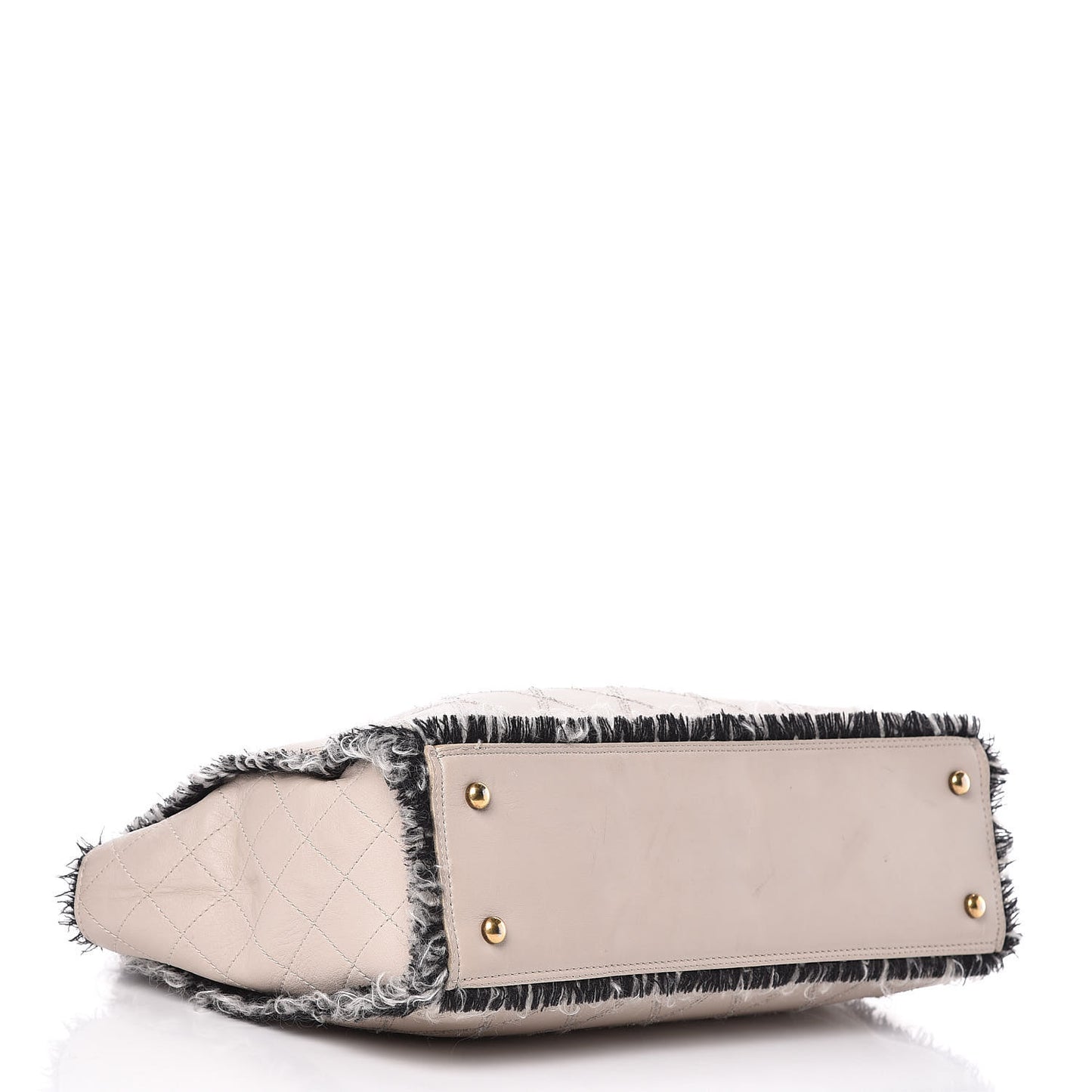 Tweed Calfskin Tweedy Shopping Tote Beige