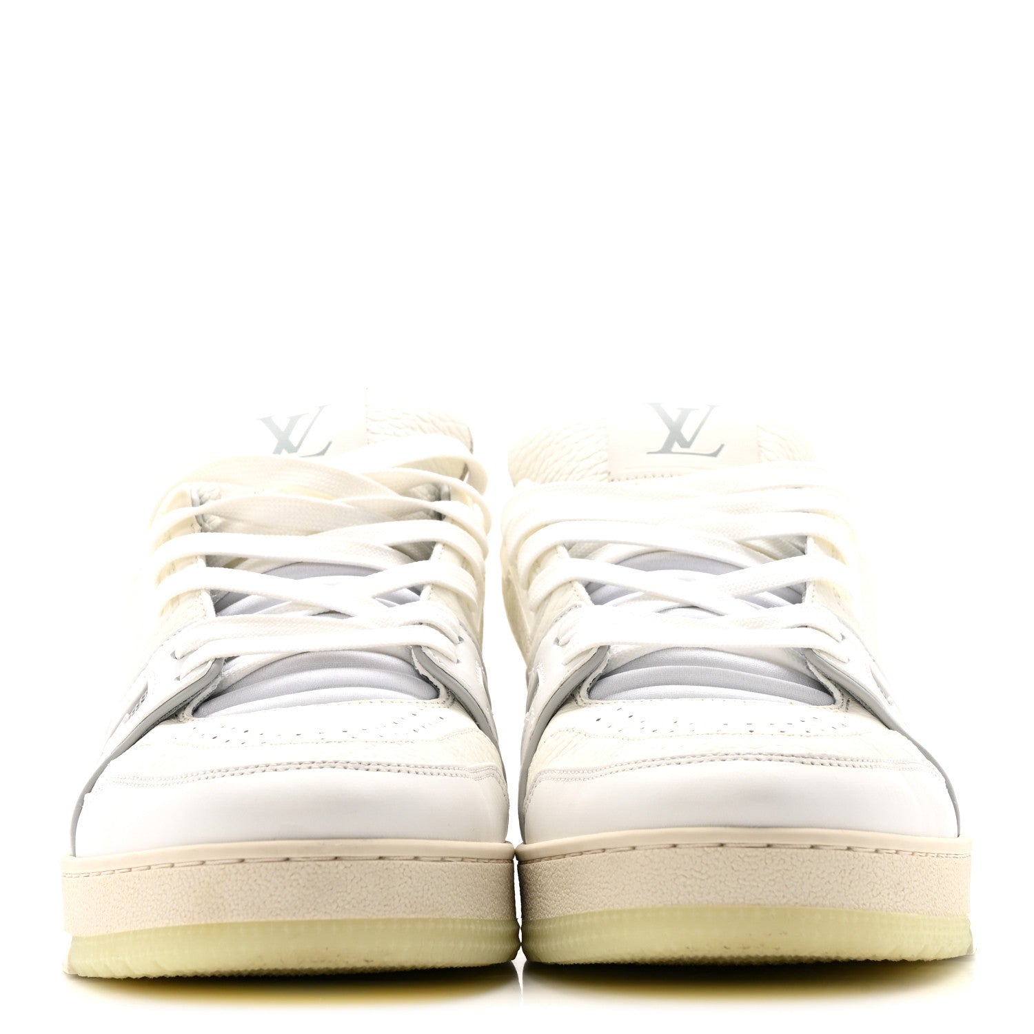Louis Vuitton Calfskin Mens LV Trainer Sneakers 8.5 White 3 of 13