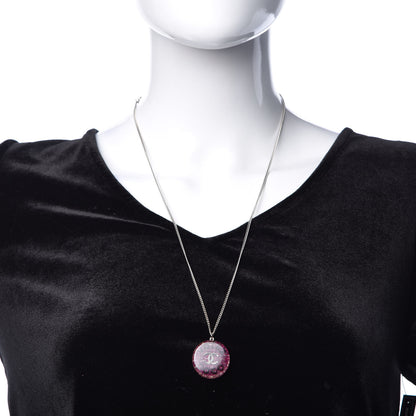 Chanel Resin Tweed Votez Coco CC Necklace 2 of 5