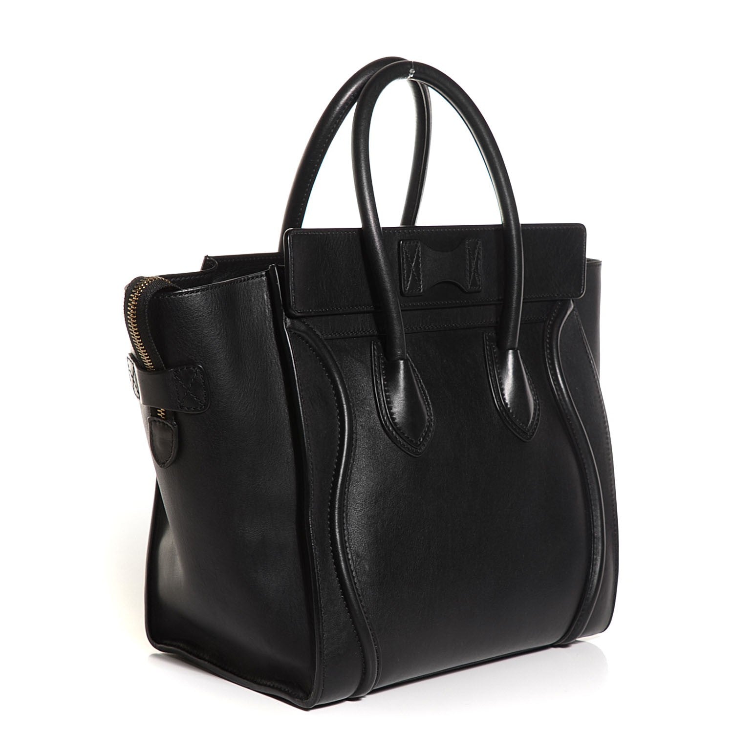 Celine Smooth Calfskin Mini Luggage Black 3 of 9