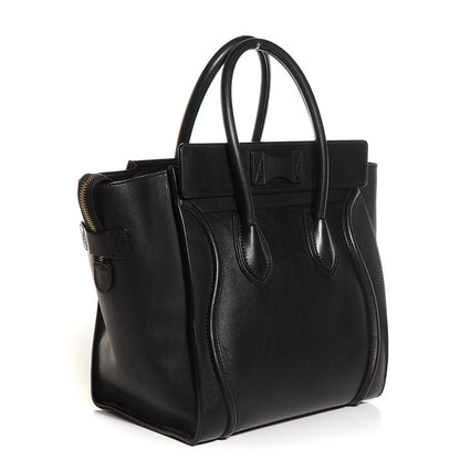 Celine Smooth Calfskin Mini Luggage Black 3 of 9