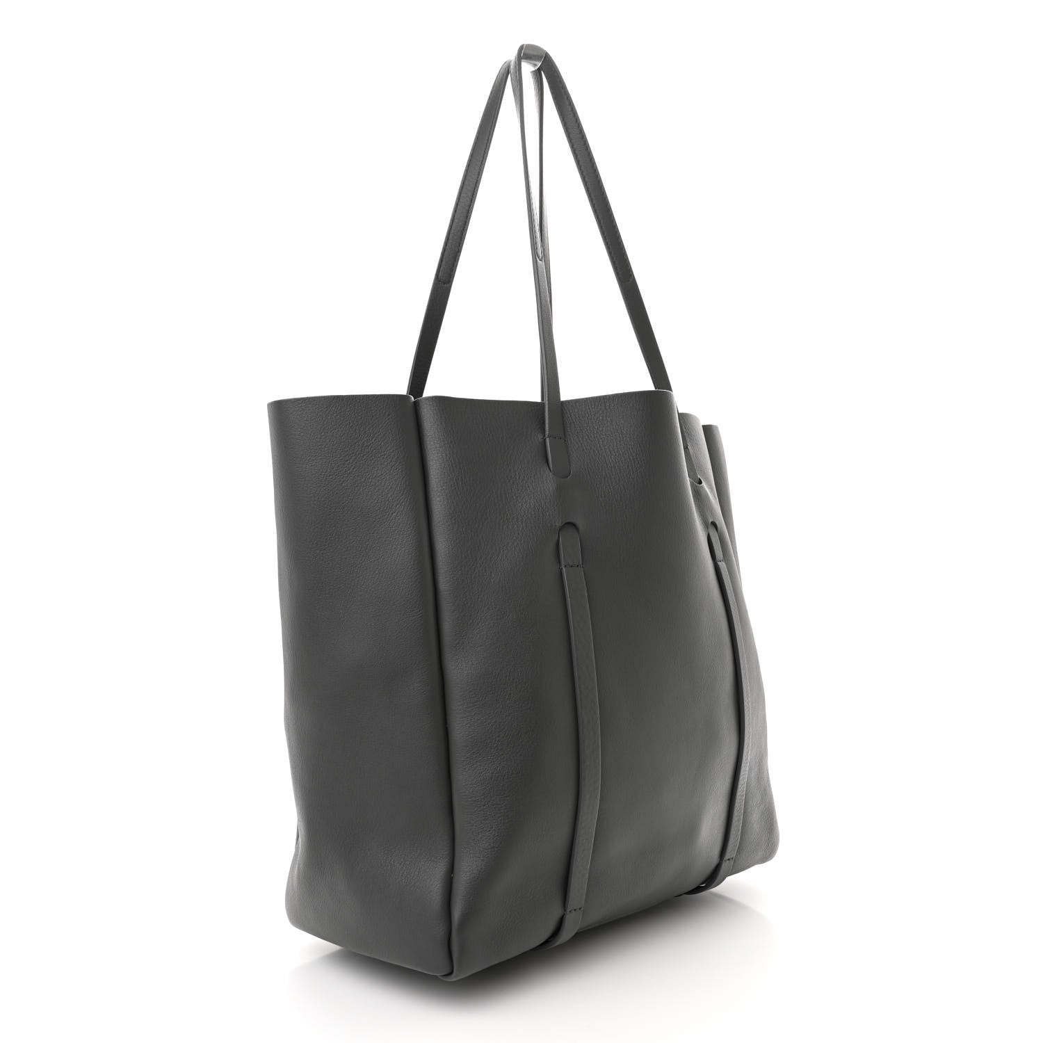 Balenciaga Veau Baltimore Double Sided Small Everyday Tote Gris Fossile Black 4 of 18