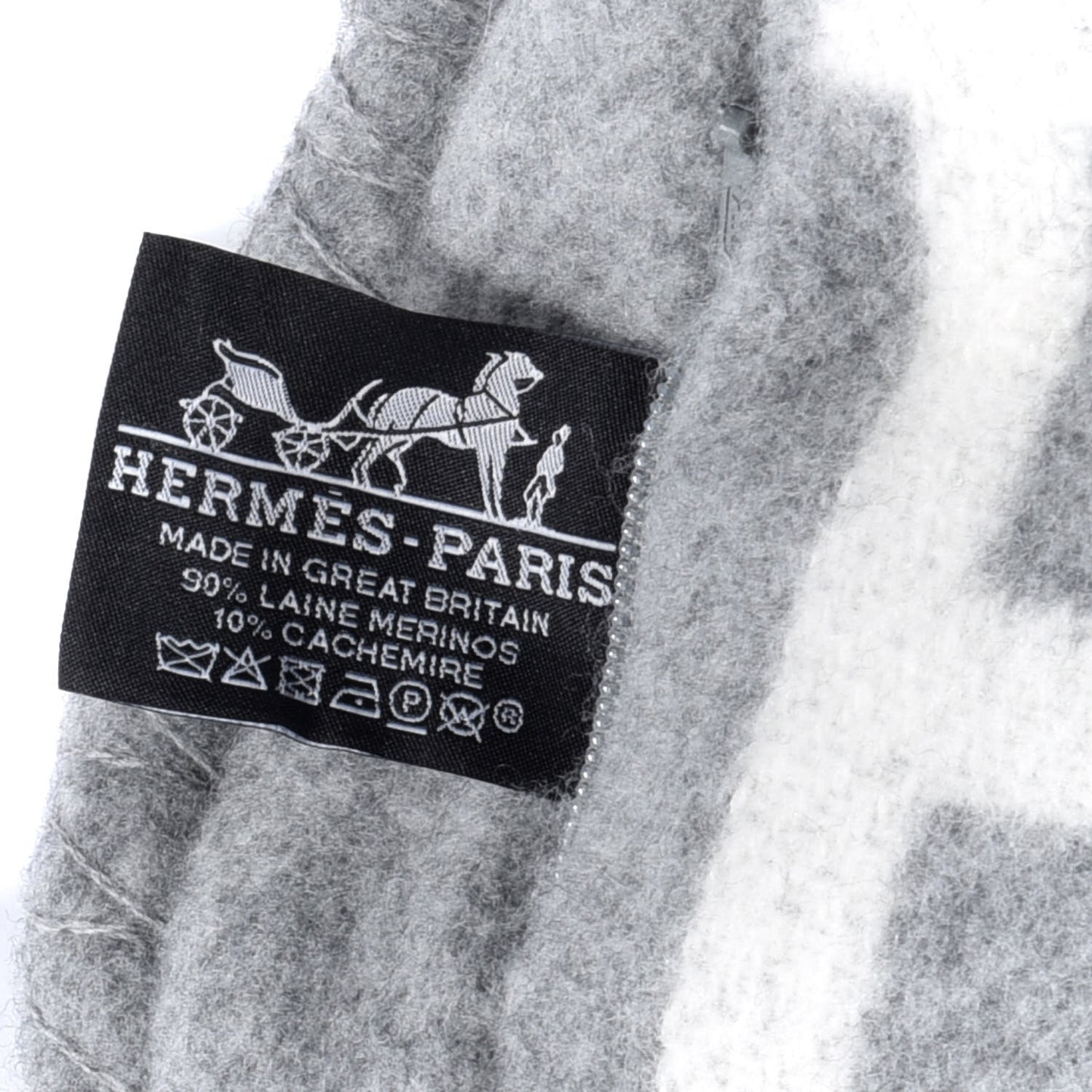 Wool Cashmere Avalon III Pillow PM Ecru Gris Clair