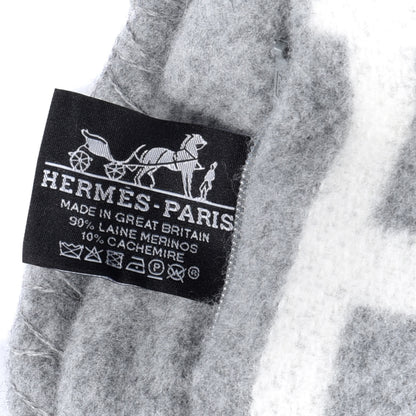 Hermes Wool Cashmere Avalon III Pillow PM Ecru Gris Clair 4 of 4