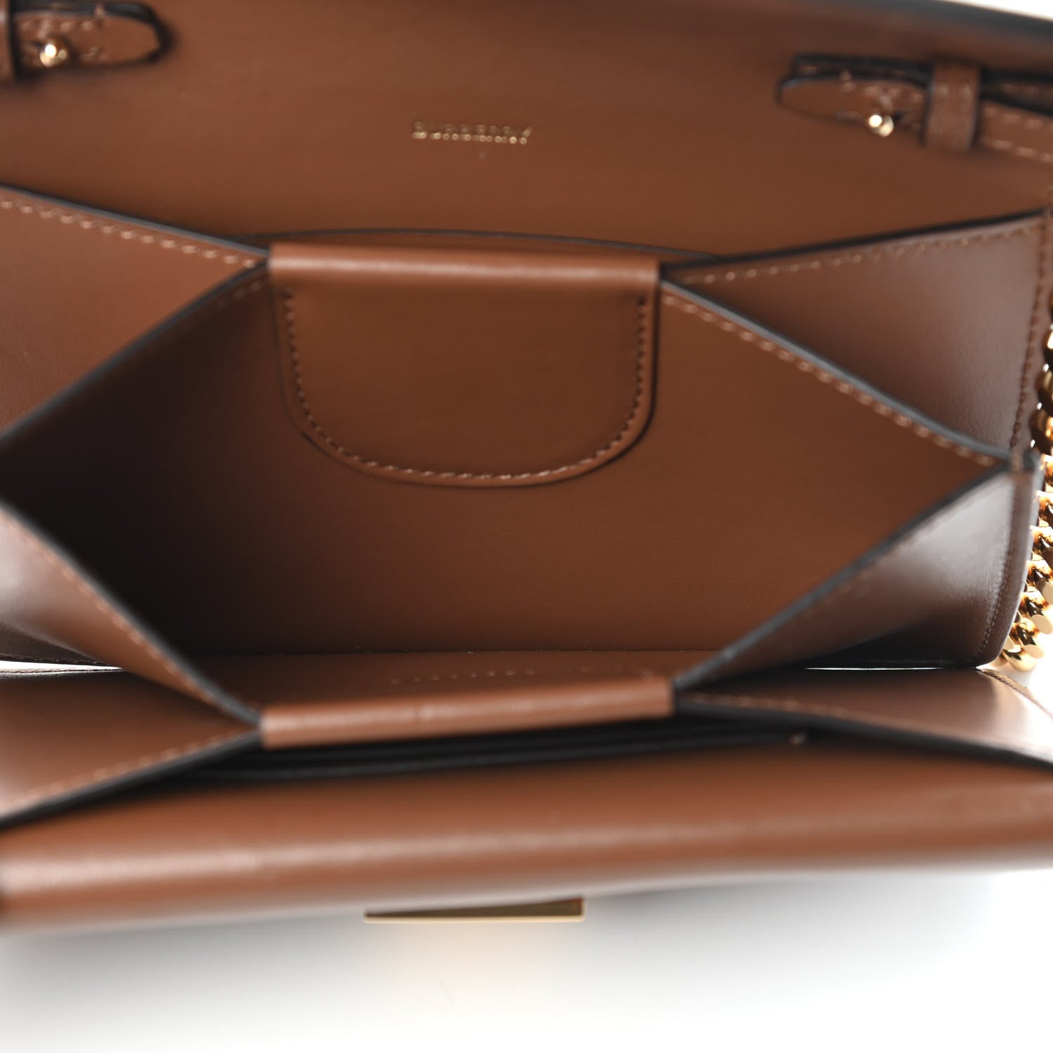 Burberry Suede Calfskin Large Jessie Chain TB Bag Biscuit 5 of 8