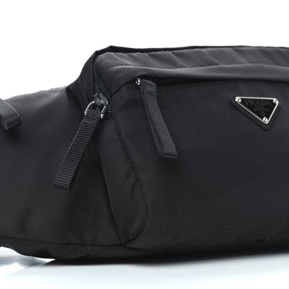 Prada Tessuto Nylon Double Pocket Belt Bag Black 6 of 7
