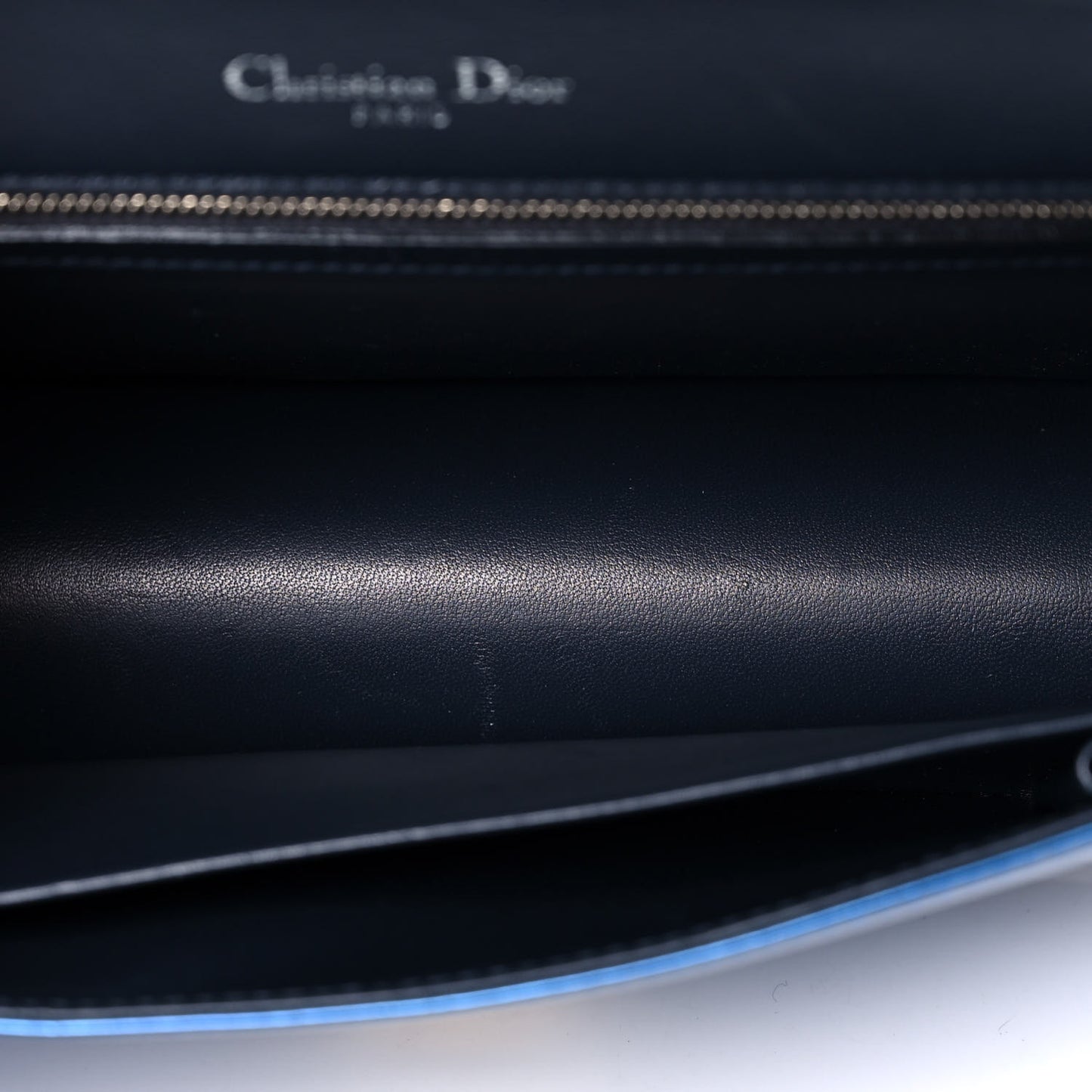 Metallic Patent Micro-Cannage Medium Diorama Flap Bag Blue