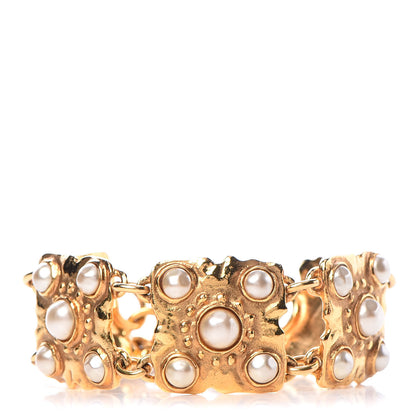 Chanel Pearl Bracelet Gold 1 of 8