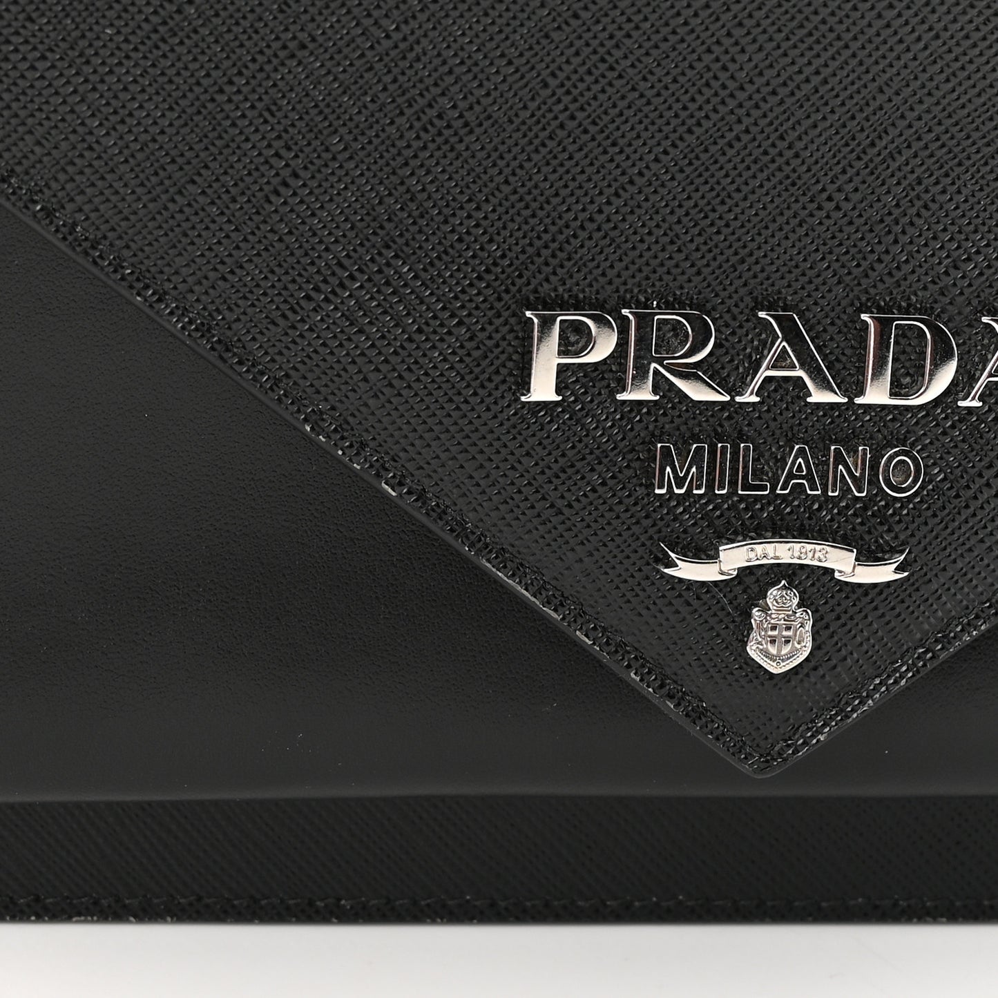 Saffiano City Calf Mini Envelope Bag Black
