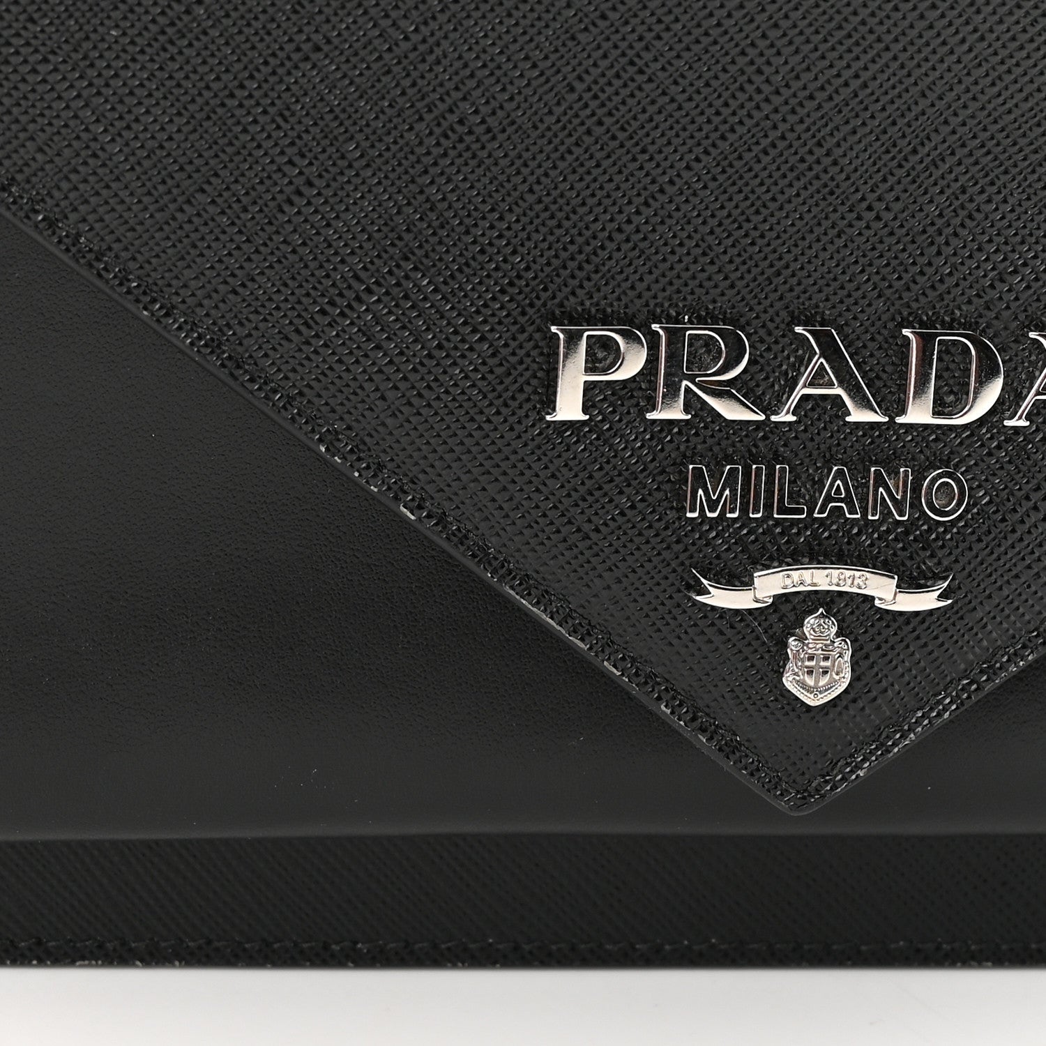 Prada Saffiano City Calf Mini Envelope Bag Black 13 of 14