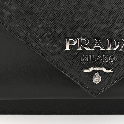Prada Saffiano City Calf Mini Envelope Bag Black 13 of 14