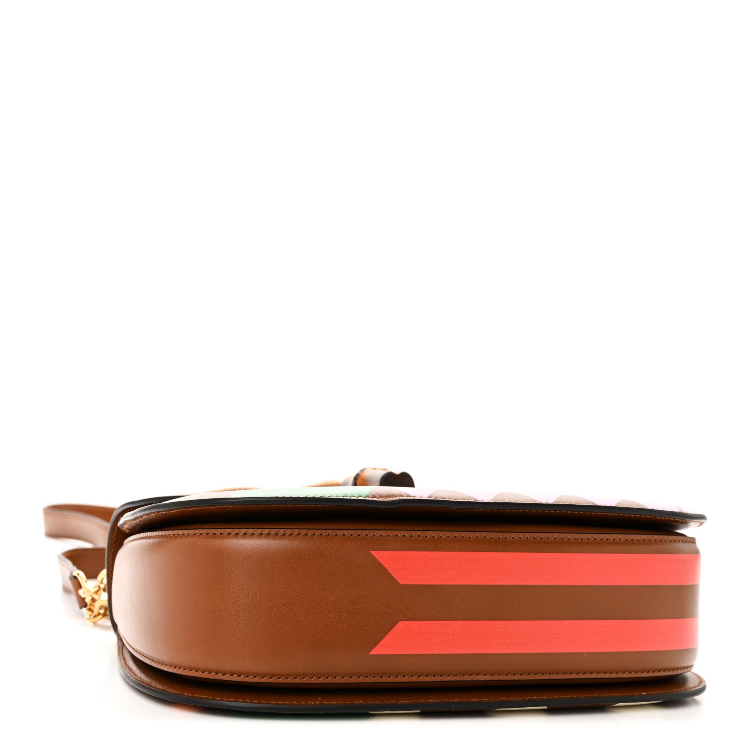 Gucci Calfskin Geometric Print Medium Bamboo 1947 Top Handle Bag Brown 5 of 10