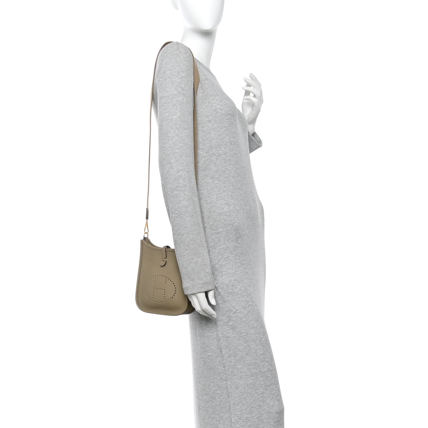Hermes Taurillon Clemence Evelyne TPM Beige Marfa 2 of 10