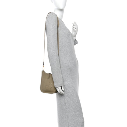 Hermes Taurillon Clemence Evelyne TPM Beige Marfa 2 of 10