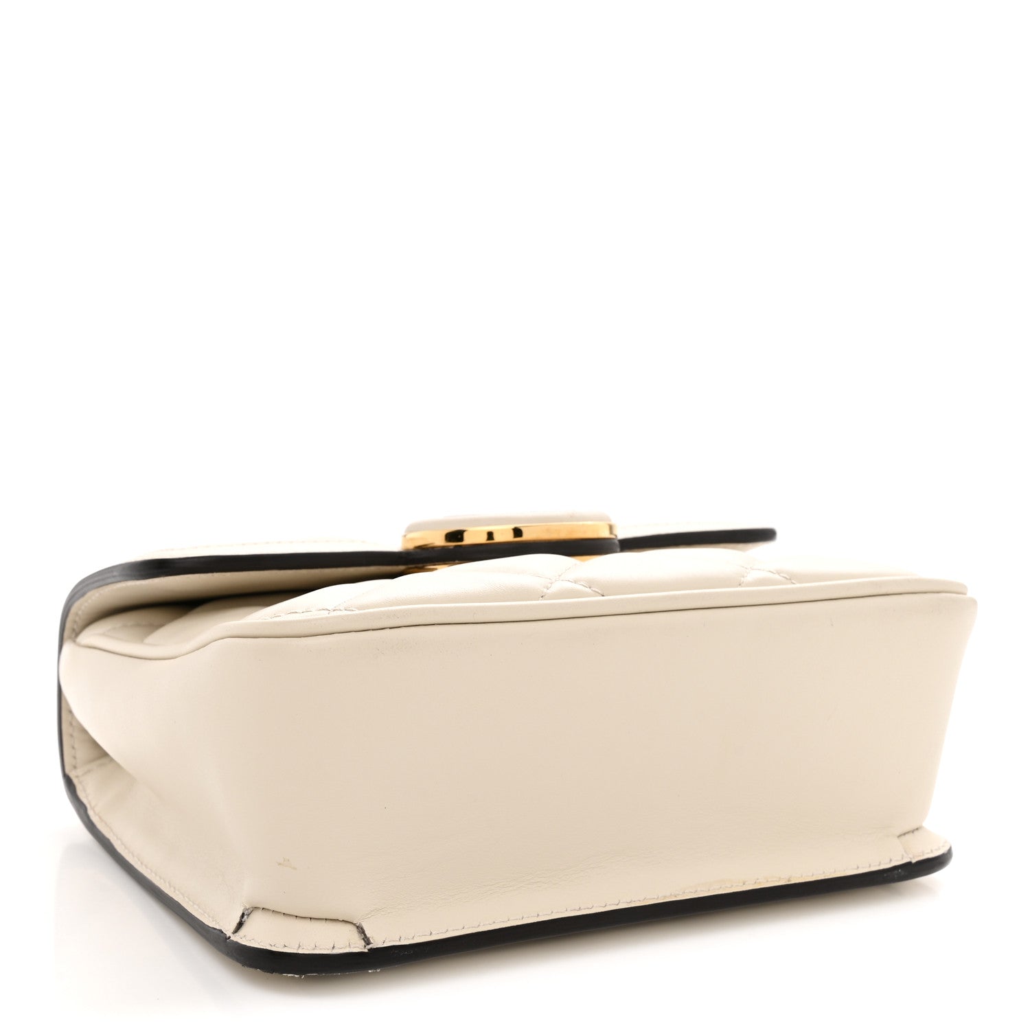Gucci Calfskin Quilted Mini Deco Shoulder Bag Mystic White 4 of 13